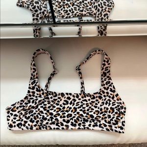 Target leopard bikini top